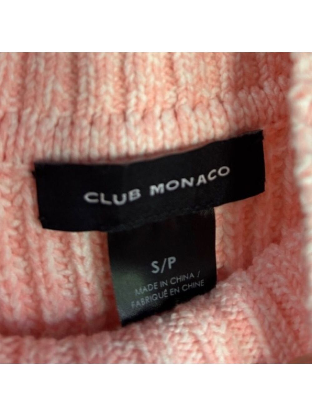 Club Monaco Pink Ribbed A-Line Sweater Small - Picture 6 of 7